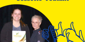 Aude Cosette-Toutant, lauréate de la bourse FPPU/SPP-UQTR 2023, avec Claude Fortin, présidente de la FPPU.