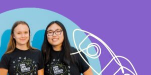 Katarina Bunakova et Yu Ran Wang, lauréates d'une bourse de la FPPU aux Expo-sciences 2023.
