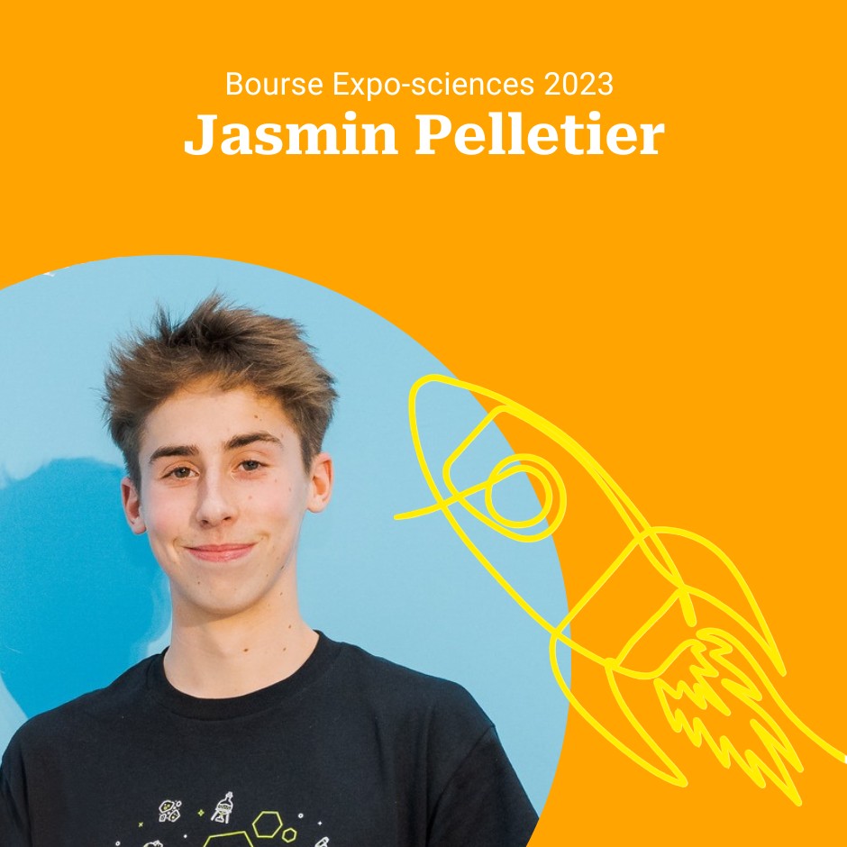 Jasmin Pelletier, lauréat de la bourse FPPU en sciences humaines décernée aux Expo-sciences 2023.